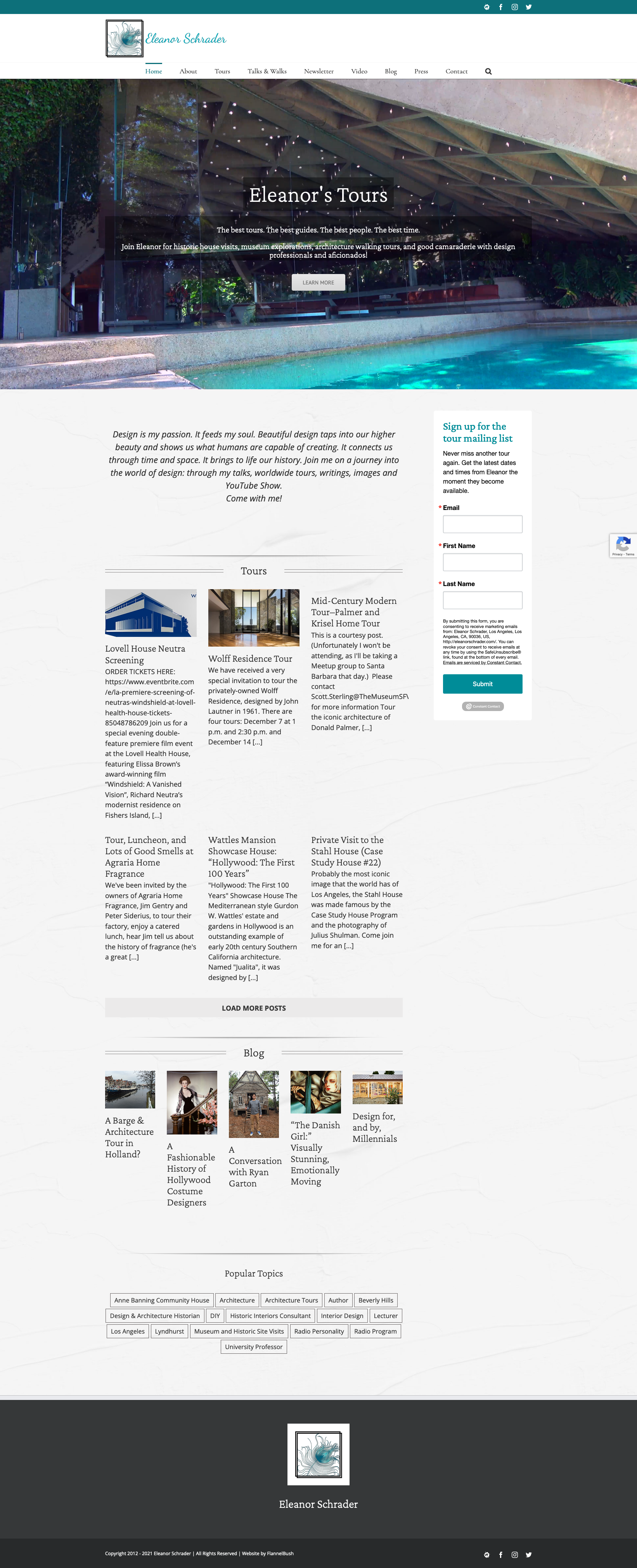 Eleanor Schrader's Website for LA Tours & Architecture